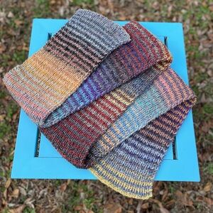 Noro Silk Garden Handmade Knit Striped Scarf